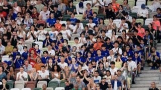 子どもに世界陸上気分を　国立競技場で陸上教室、被災地の子を招待