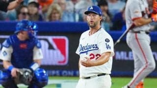 カーショーに待っていた“悪夢”　試合開始1分後…敵地放送局も苦笑い「空気を読まない」