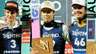 小林陵侑、五輪ジャンプ台で圧勝　「めっちゃプレッシャーかかる」