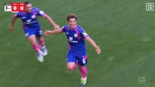 「日本人が輝いた」佐野海舟の“５秒ゴラッソ”をドイツ・メディア大絶賛！「力強い独走から強烈弾」美しい初ゴールの瞬間