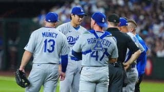 大谷に170キロ打球が直撃　ヒヤリの場面…監督駆け付け場内騒然→心配無用の3者連続K