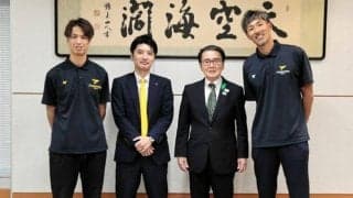 因縁の新潟との開幕戦へ　バスケB3香川、知事訪問し「絶対に優勝」