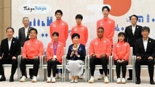 「希望、夢を与えてくれた」中島佑気ジョセフ選手ら、小池知事と面会