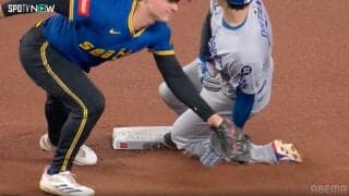 大谷翔平が60発最強捕手から“盗んだ” 『50-20』達成の瞬間…名手の“強肩”かい潜る絶妙な滑り込みに「完璧なタイミング」