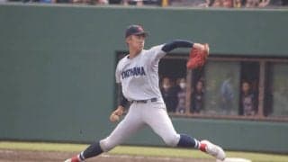 横浜が夏苦しめられた平塚学園に圧巻の7回コールド勝ち！世代屈指の剛腕が6回8奪三振1失点の快投【神奈川】