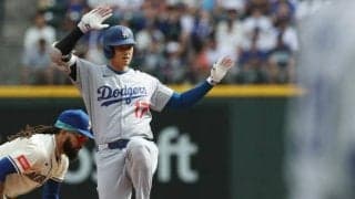 大谷翔平が自己最多シーズン55号　本塁打王のタイトルは1本届かず