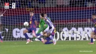 久保建英、古巣・バルサ戦で絶好の得点機！強烈な左足弾丸シュートが痛恨のバー直撃で「決められたやろ」