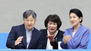 天皇、皇后両陛下がバドミントン競技を観戦　滋賀で開催の国スポ大会