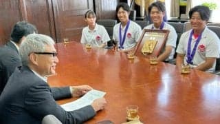 社会人野球クラブチーム日本一　マツゲン箕島が和歌山県知事に報告