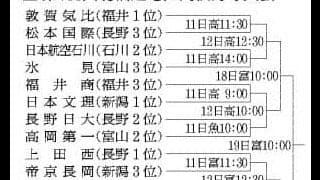 北信越地区高校野球大会、組み合わせ決まる