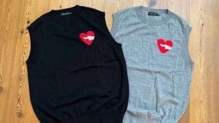 “ハート”なコラボが、ベストで帰ってきました！大人気「ラフ＆スウェル」✕「クチブエ・ゴルフ・ ジェントルマン」との “ハート”ニット。 【ゴルック】