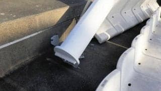 スタジアム観客席に鉄骨落下　J3・松本山雅の本拠地、試合中止に