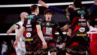 SVリーグ王者と欧州王者の第2ラウンドはペルージャがストレート勝ち　サントリーは髙橋藍の活躍も勝利には届かず