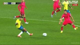 衝撃！“神スルーパス”が韓国代表４人を完全翻弄…「なんだこれw」「異次元すぎる」ブラジル代表MFのスーパーアシストが話題沸騰