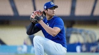 ド軍、非公開練習の様子を投稿　大谷はキャッチボール…朗希は笑顔、山本は髪の毛サッパリ