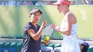  二宮真琴ペア 2日がかりで初戦突破 