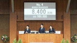 【ミックスセール2025】スワーヴリチャード産駒8400万円が落札される