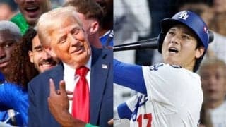 「最高の投手の一人であり、同時に最高の打者でもあった」トランプ米大統領が大谷翔平を絶賛　伝説の3発＆10奪三振をテレビ観戦