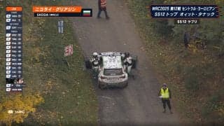 “頭文字Dヘル”で奮闘もバンパー脱落 「拾ってるんですかね？」派手なトラブル＆直後のシーンにWRC中継どよめく