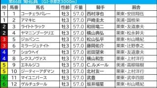 【菊花賞／枠順】人気サイドは内枠理想「3頭で明暗」　伏兵なら外枠で“馬券内率55.6%”該当馬は