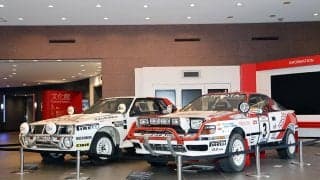 愛知県長久手市のトヨタ博物館で往年のラリーカーを展示中