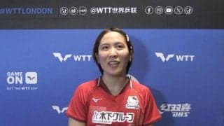 【インタビュー】平野美宇「あまり考えずに試合ができた。今はすごく楽しい」初戦快勝！中国超級リーグ参戦でレベルアップ！？｜WTTスターコンテンダーロンドン2025