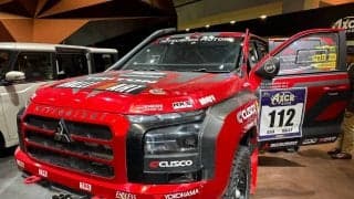 AXCR2025で優勝した三菱トライトン112号車がジャパンモビリティショーに登場