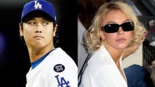 「大胆」「豪快」大谷翔平ユニ羽織って観戦の28歳ハリウッド女優　“勝利の女神”になれずも名物「ドジャードッグ」を堪能