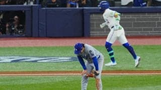 大谷翔平、3ラン被弾にガックリ　まさかの3回途中3失点KO…運命の第7戦先発も、両膝に手をつく