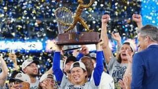 大谷翔平に続き…LAに山本由伸の“新名所”　WS制覇から1週間、圧倒的存在感は「誇らしい」