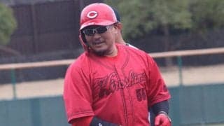 広島でプレーした松山竜平がで第1打席でヒット！球場からは大きな歓声！【トライアウト】