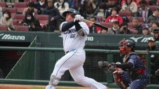 西武20年ドラ1・渡部健人が豪快弾！145キロの直球をはじき返しレフトスタンドへ！【トライアウト】