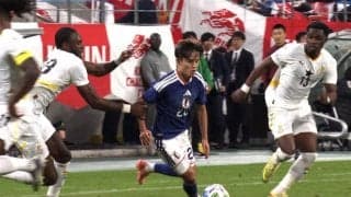 驚愕！久保建英の“急加速ドリブル”が「クイックネスすご」「ファウルでしか止められない」超絶タッチにガーナDFは大慌て