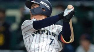 西川史礁がマルチ安打！同点の2点適時二塁打放つ　追加招集の22歳がアピール成功【侍ジャパン】