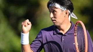 内山靖崇 「気持ちよくプレーできる時間が少なかった」と浮かない顔もストレート勝ちで2回戦へ[横浜慶應チャレンジャー]