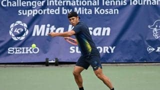 内田海智 元世界19位を圧倒し2回戦へ「今年で一番いいテニスができた」と自信みなぎる[横浜慶應チャレンジャー]