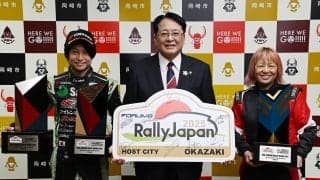 山本悠太・内田園美の2選手が岡崎市長を表敬訪問