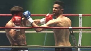 「これは立てない」魔裟斗も衝撃の“足ピン”KO カウンターの左フックで“ぐにゃり”