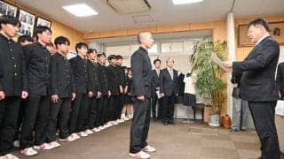 センバツ21世紀枠、千葉推薦校の国分を表彰　「練習量の成果出た」