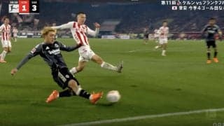 なんだこれ…！？ 堂安律、一瞬でぶち抜く“縦突破”→完璧クロス「速すぎ」相手DFドン引きの“逆足アシスト”「堂安が上手すぎた」