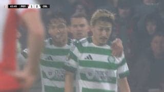 「日本代表で見たい」セルティックコンビの痛快ゴールシーンが話題「大暴れで草」前田の鬼プレス→旗手のダイレクトショットでファン歓喜の逆転弾