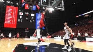 アリーナ大熱狂！富永啓生→渡邊雄太で“ワールドクラスのアリウープ”「痺れたねぇ」「飯３杯いける」NBA挑戦組の神連携【バスケ日本代表】