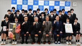 春高バレーの山形女子代表・米沢中央に山形牛の贈り物　地元JA、ブランド米つや姫も