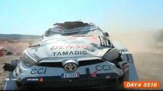 屋根が「つぶれた」世界ラリー、日本人ドライバーが「横転、そして5位転落」 カメラが捉えていた“最終ステージ前のドラマ”に衝撃