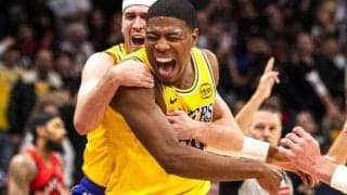 八村塁に託したラストショットに「迷いはない」　2007年から続いた得点記録ストップもレブロンは「何もない。勝ったんだから」