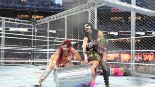 これは痛い…日本人女子同士の対戦でドラム缶ごと“ぐしゃっ”容赦ナシの強烈ドロップキックに悶絶「えげつない」