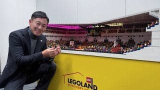 『レゴ®ブロック横浜アリーナ』お披露目…制作時間140時間、Bリーグ島田チェアマンも興奮