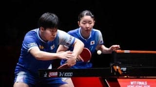 松島輝空・張本美和の“そらみわペア”が中国の世界王者撃破なるか　決勝進出懸けて王楚欽＆孫穎莎の最強コンビと激突【WTTファイナルズ香港】