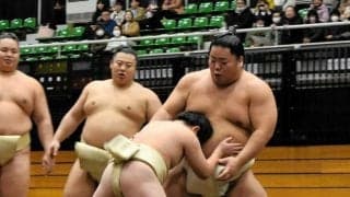 大栄翔に地元大歓声　大相撲「新座場所」