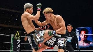 【RIZIN】58日で電撃参戦の秋元強真、“テンカオ一撃”で新居もん絶TKO　次戦に元フェザー級王者を指名
